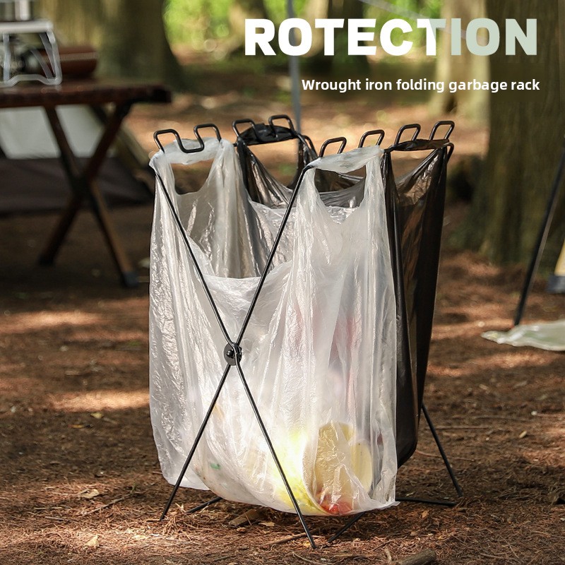 Camping Cooking Organizer - Портативная складная подставка для мусорных пакетов,