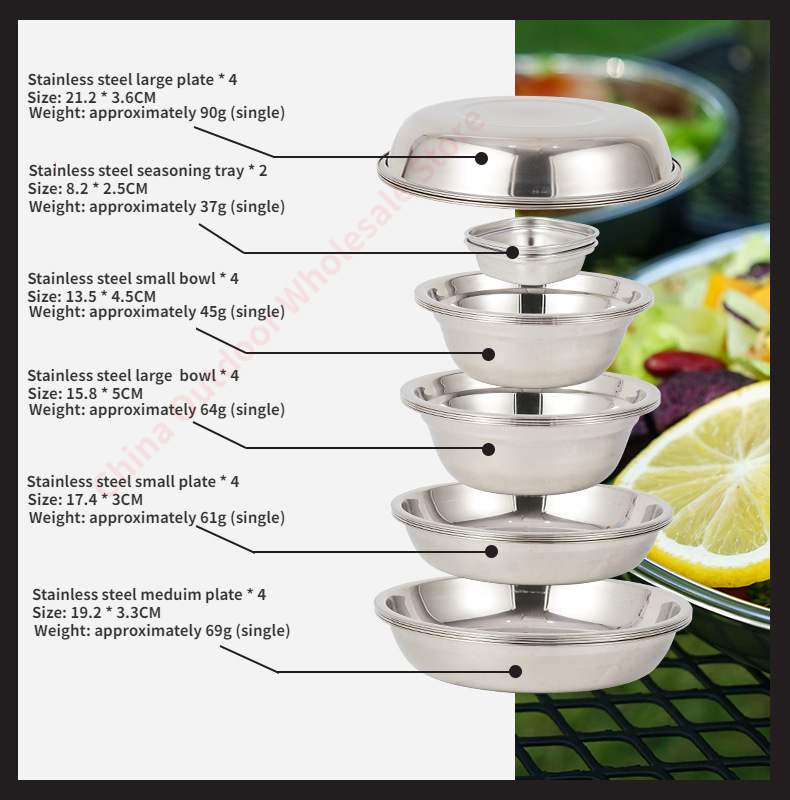Портативная обеденная тарелка  – обзор и цена Camping Cooking Dining Set